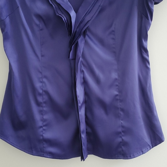 BCBG short sleeve purple blouse - Picture 3 of 7